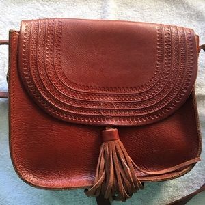 Lucky Brand brown leather crossbody bag